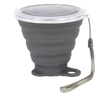 silikona salokāma krūze ar vāku 270ml