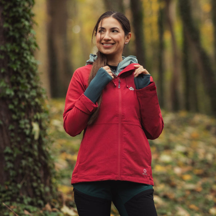 Alpinus Majadita sieviešu softshell jaka sarkana