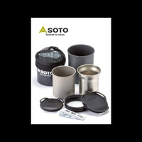 SOTO Thermostack Cook Set Combo, viegls un kompakts kempinga trauku komplekts, izturīgs materiāls, piemērots pārgājieniem un kempingam.