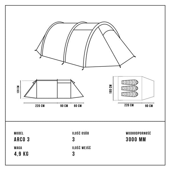 Alpinus Arco 3 Tent