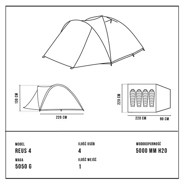 Alpinus Reus 4 Tent