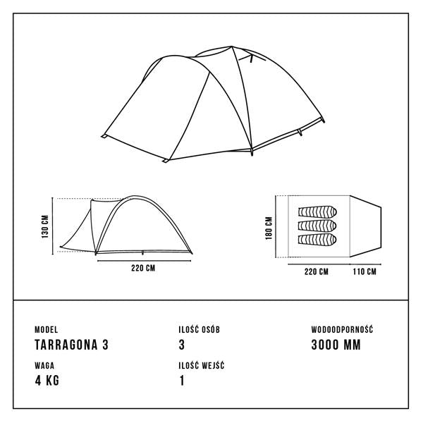 Alpinus Tarragona 3 Tent