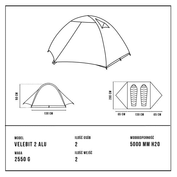 Alpinus Velebit 2 ALU Tent