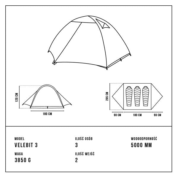 Alpinus Velebit 3 Tent