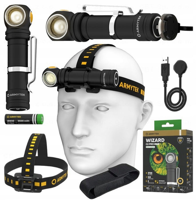 Armytek Wizard C2 Pro Max ar silti baltu gaismu – jaudīgs LED galvas lukturis, produkta foto 24
