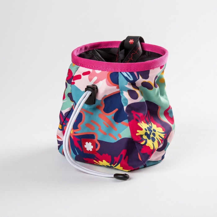 Climbing chalk bag Ocún Lucky + Belt with patterned designs FlowColors